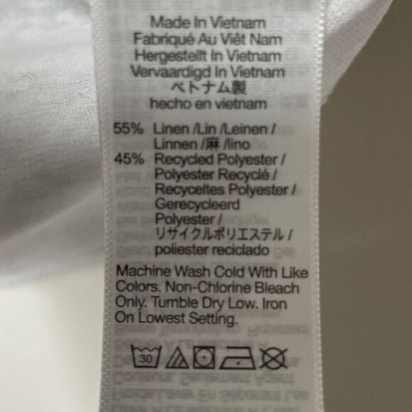 MADEWELL Tee Women XXS Linen Blend Oversized T-Shirt NEW White NR357 - Picture 13 of 14